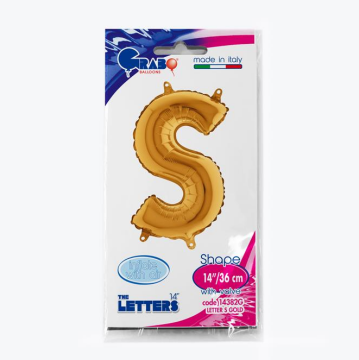 Harf Folyo Balon S Gold 35 Cm (Grabo)