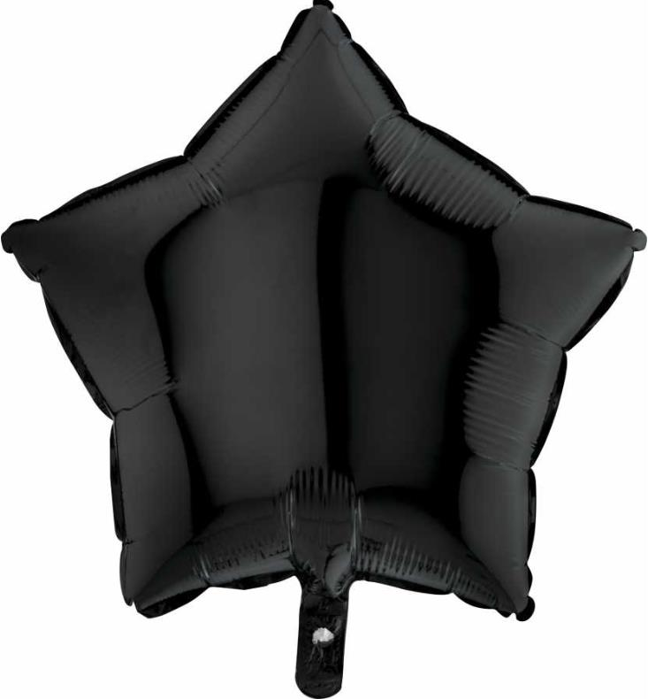 Yıldız Folyo Balon Siyah 45 Cm 18 İnch Grabo