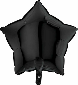 Yıldız Folyo Balon Siyah 45 Cm 18 İnch Grabo