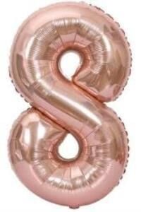 40'' FOLYO BALON RAKAM -8- ROSEGOLD