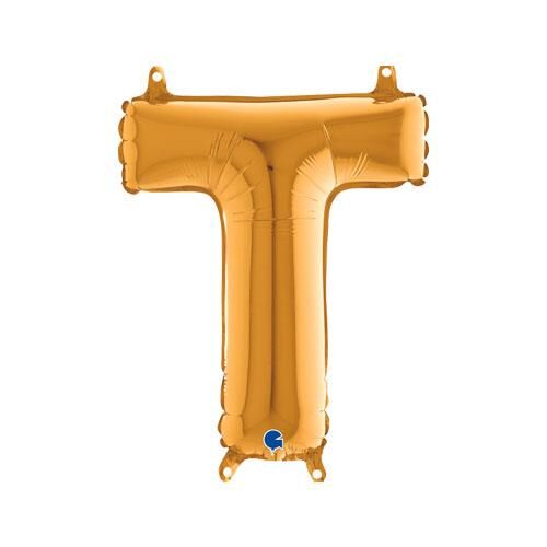 Harf Folyo Balon T Gold 35 Cm (Grabo)