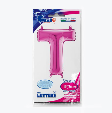 Harf Folyo Balon T Pembe 35 Cm (Grabo)