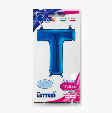 Harf Folyo Balon T Mavi 35 Cm (Grabo)