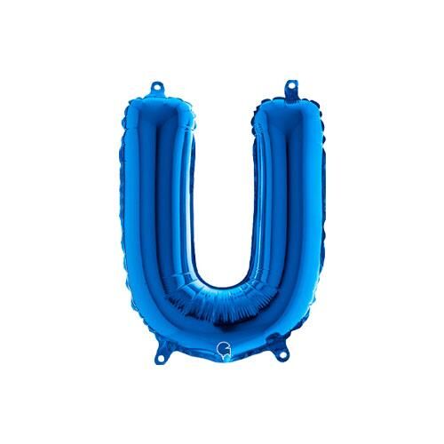 Harf Folyo Balon U Mavi 35 Cm (Grabo)