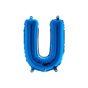 Harf Folyo Balon U Mavi 35 Cm (Grabo)