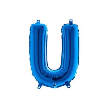 Harf Folyo Balon U Mavi 35 Cm (Grabo)