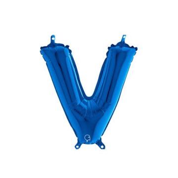 Harf Folyo Balon V Mavi 35 Cm (Grabo)