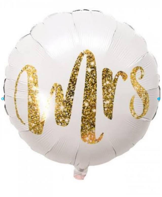 Yuvarlak Mrs. Folyo Balon 45 Cm 18 İnch