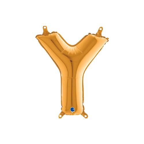 Harf Folyo Balon Y Gold 35 Cm (Grabo)