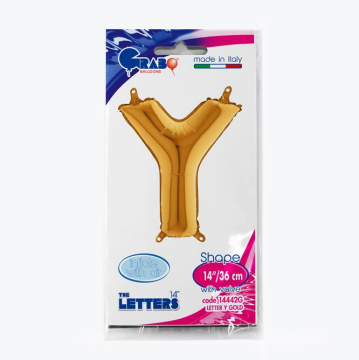 Harf Folyo Balon Y Gold 35 Cm (Grabo)