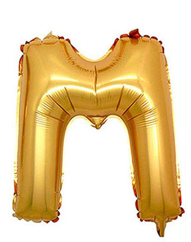 Harf Folyo Balon Harf M Gold 100 Cm (Rps)