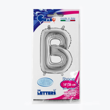 Harf Folyo Balon B Gümüş Grabo 35 Cm