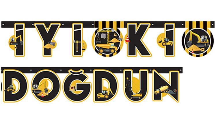 İNŞAAT PARTİSİ İYİKİ DOĞDUN HARF SET