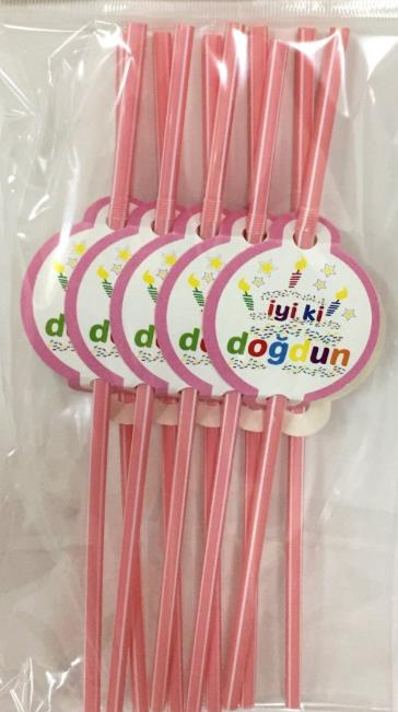 İyiki Doğdun Pembe Pipet