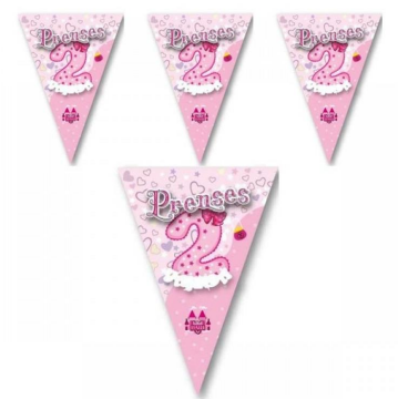 Üçgen Flama Prenses 2 Yaşında Pembe