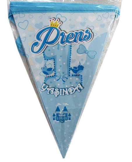 Üçgen Flama Prens 1 Yaşında Mavi