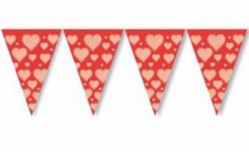 Üçgen Flama Kalp Desenli