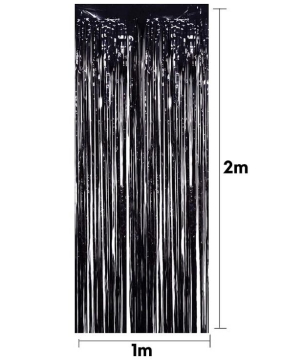 DUVAR SÜSLEME FONU SİYAH 100*220 CM