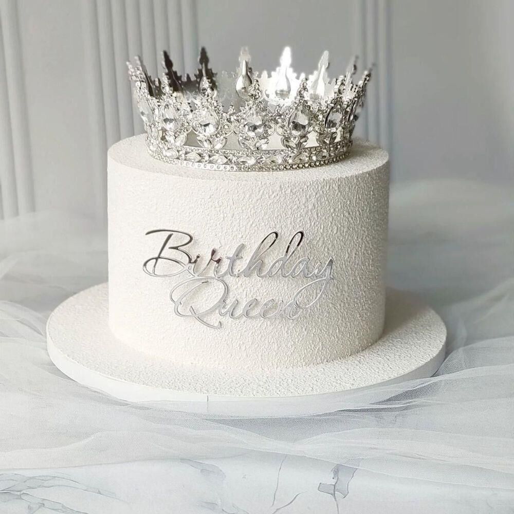 PLEKSİ PASTA TAÇ - GÜMÜŞ