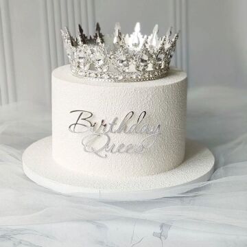 PLEKSİ PASTA TAÇ - GÜMÜŞ