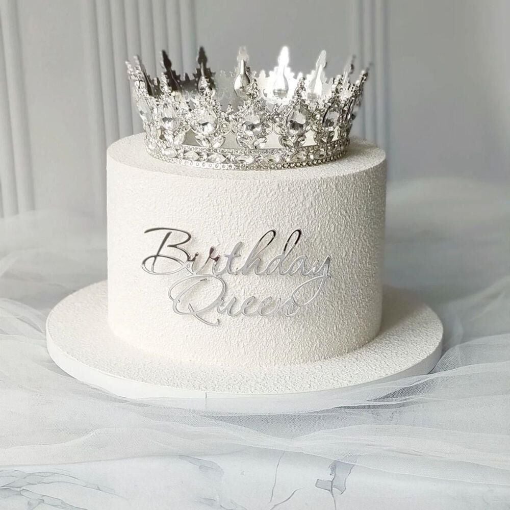 PLEKSİ PASTA TAÇ - GÜMÜŞ