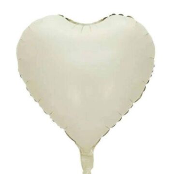 18'' KALP KREM BALON ( AÇIK FOLYO )
