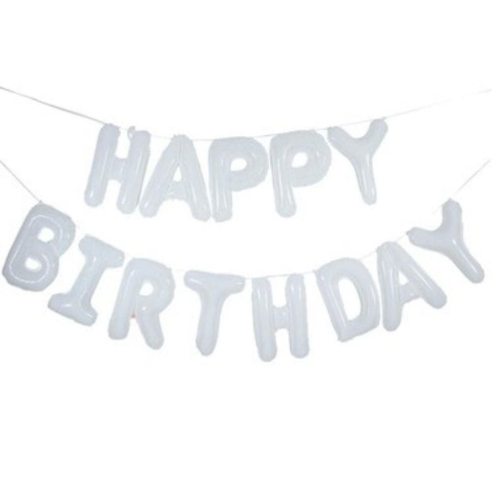 14'' FOLYO HAPPY BIRTHDAY SET BEYAZ