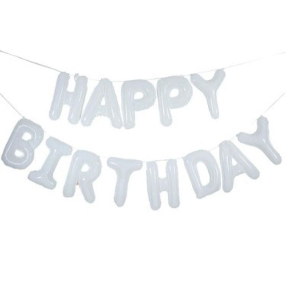 14'' FOLYO HAPPY BIRTHDAY SET BEYAZ