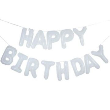 14'' FOLYO HAPPY BIRTHDAY SET BEYAZ