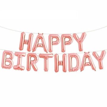 14'' FOLYO HAPPY BIRTHDAY SET ROSE GOLD