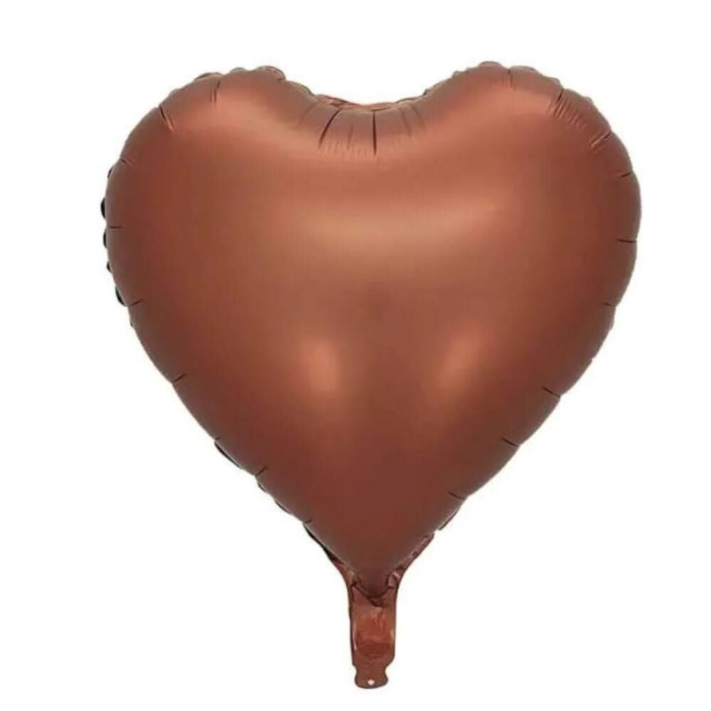 18'' KALP ÇİKOLATA BALON ( AÇIK FOLYO )