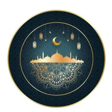 HOŞGELDİN RAMAZAN BASKILI KARTON TABAK 8 Lİ