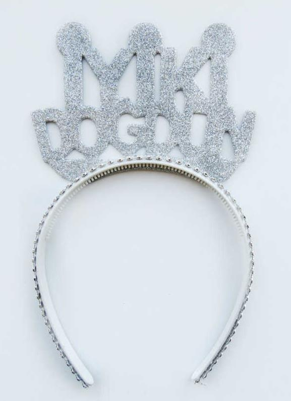 Simli Eva İyiki Doğdun Gümüş Taç