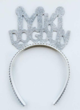 Simli Eva İyiki Doğdun Gümüş Taç