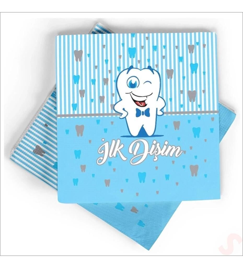 İLK DİŞİM BASKILI MAVİ KAĞIT PEÇETE