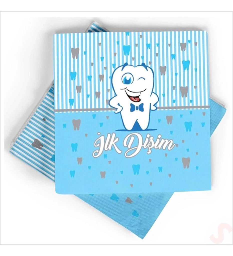 İLK DİŞİM BASKILI MAVİ KAĞIT PEÇETE