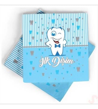 İLK DİŞİM BASKILI MAVİ KAĞIT PEÇETE
