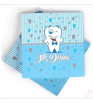 İLK DİŞİM BASKILI MAVİ KAĞIT PEÇETE