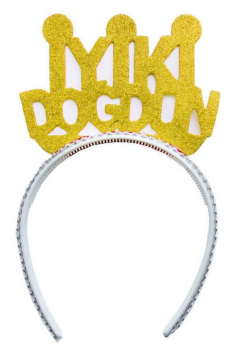 Simli Eva İyiki Doğdun Gold Taç