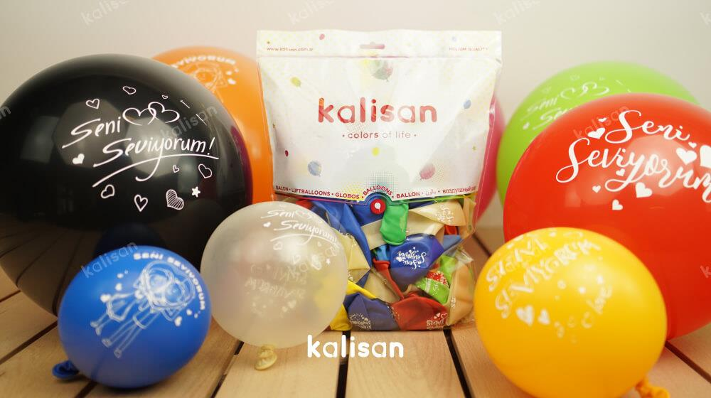 12'' SENİ SEVİYORUM BASKILI BALON ( 25 Lİ )
