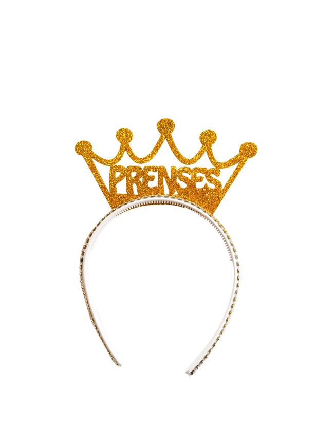 Simli Eva Prenses Gold Taç
