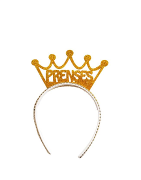 Simli Eva Prenses Gold Taç