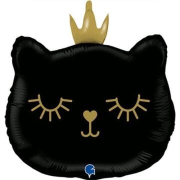 SİYAH KEDİ HEAD FOLYO BALON