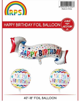 Happy Birthday Folyo Balon Set