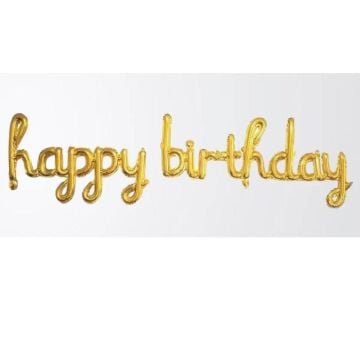 HAPPY B. KALİGRAFİK GOLD FOLYO BALON