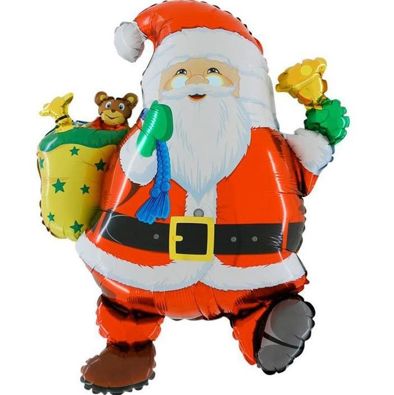 Noel Baba Gözlüklü Folyo Balon Supershape