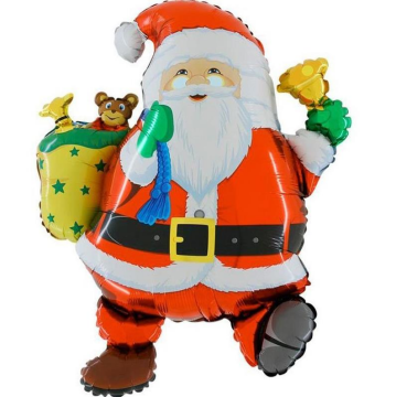 Noel Baba Gözlüklü Folyo Balon Supershape