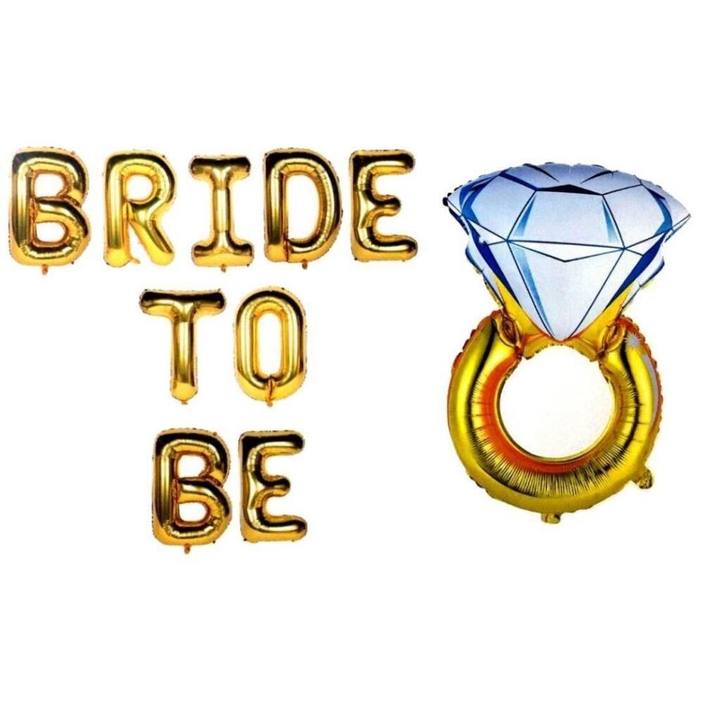 BRIDE TO BE GOLD SET FOLYO YÜZÜKLÜ BALON