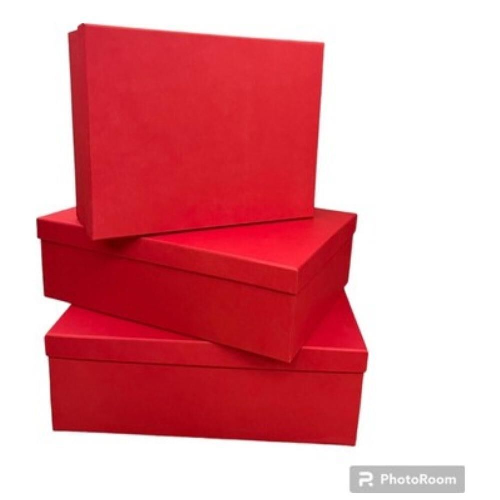 HEDİYE KUTUSU 3 LÜ KIRMIZI