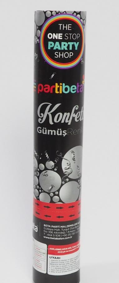 30 CM KONFETİ SİLVER